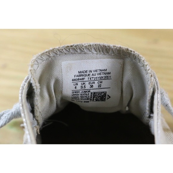 Converse Chuck Taylor Shoreline Juniors Sz 4 Metallic Sneakers Athletic Shoes - Picture 7 of 7